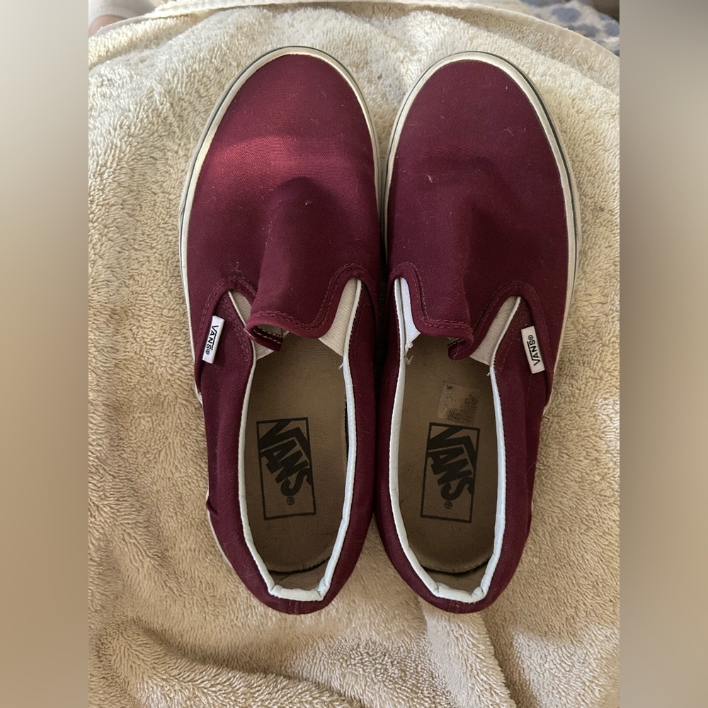 Maroon Slip-on Vans - 2 for $60!
